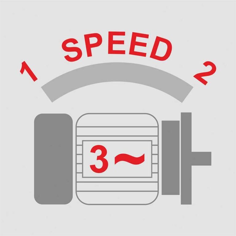 Two-speeds three-phase motor