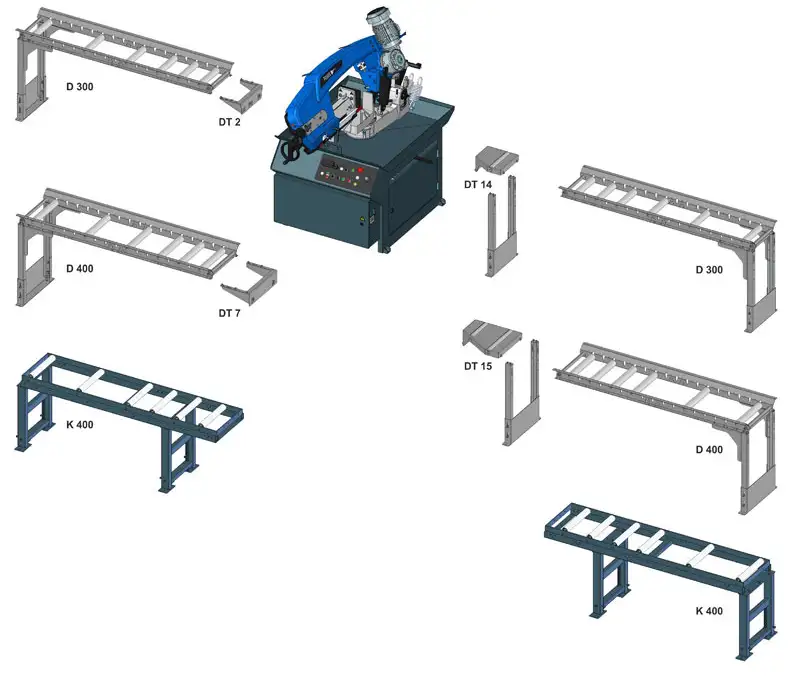 Conveyor for ARG 300 S.A.F. Hydraulic, Semi-Automatic Bandsaw by Pilous