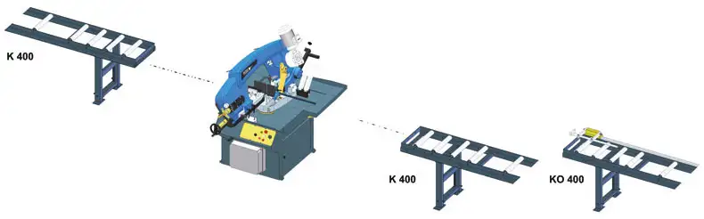 Conveyor for ARG 330 H.F. Hydraulic, Gravitation Bandsaw by Pilous